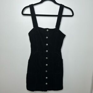 H&M DIVIDED Black Corduroy Jumper Dress. Excellent Condition, Size 2